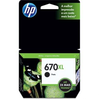 Cartucho Hp 670XL Preto CZ117AB Original