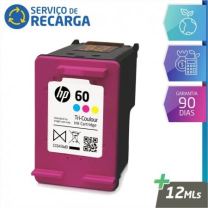 Recarga Cartucho Hp 60 Color - CC643WL