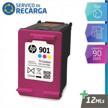 Recarga Cartucho Hp 901 Color - CC656AL