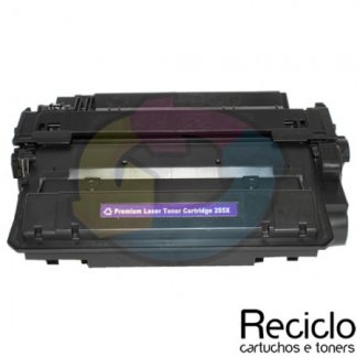 Toner Compatível Hp 55X Preto CE255X 12.5K