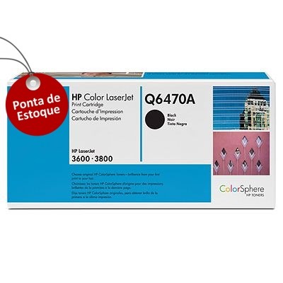 Toner Hp 501A Preto - Q6470A Original (Ponta de Estoque)