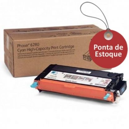 Toner Xerox Phaser 6280 Ciano 106R01400 Original (Ponta de Estoque)