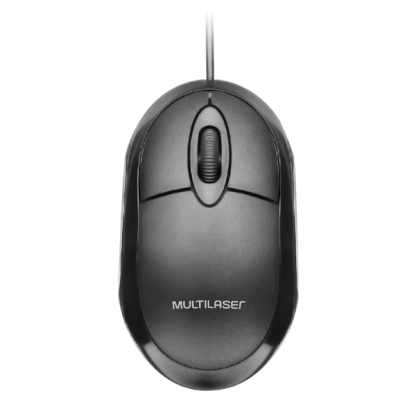 Mouse Multilaser Classic Box Optico Full Black Usb - MO300