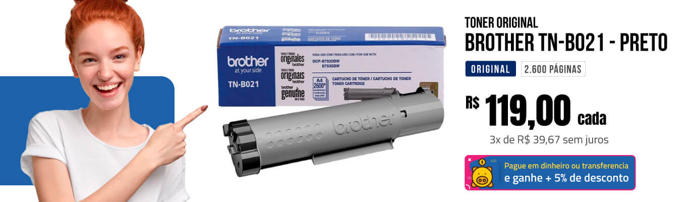 Toner Brother TN-B021 Preto Original