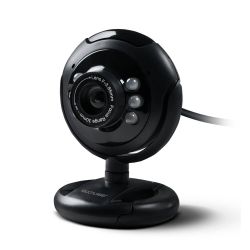 Webcam Standard 480p 30Fps Led Noturno c/ Botão Snapshot Microfone Conexão Usb Preto - WC045