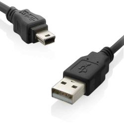 Cabo Usb A Macho x Mini 5pinos 1,5m - Preto - WI197